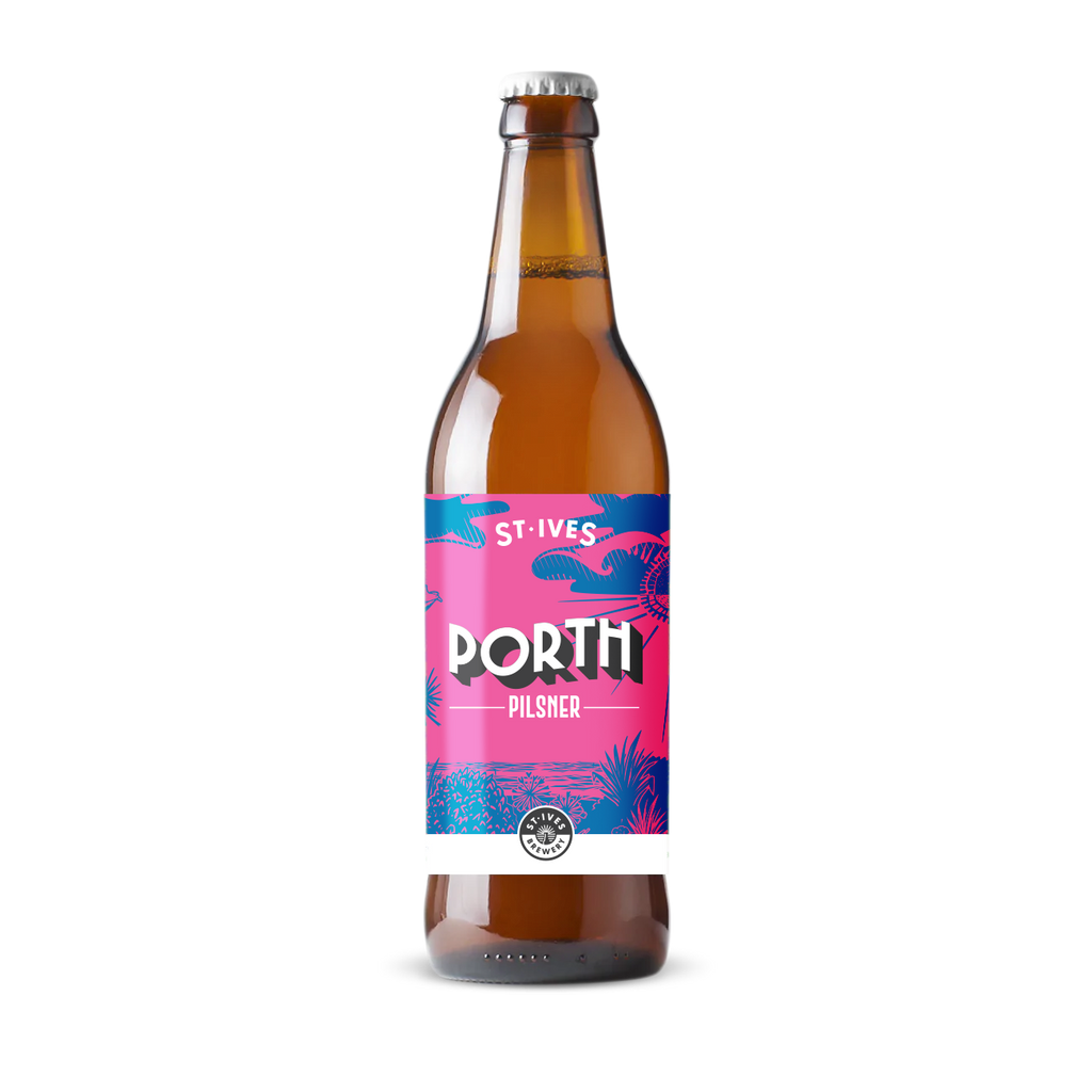 PORTH PILSNER 4.4% 12x500ml Bottles - St.Ives Brewery