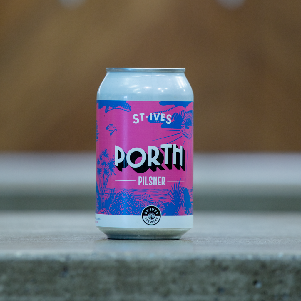 PORTH PILSNER 4.4% 330ml Cans - St.Ives Brewery